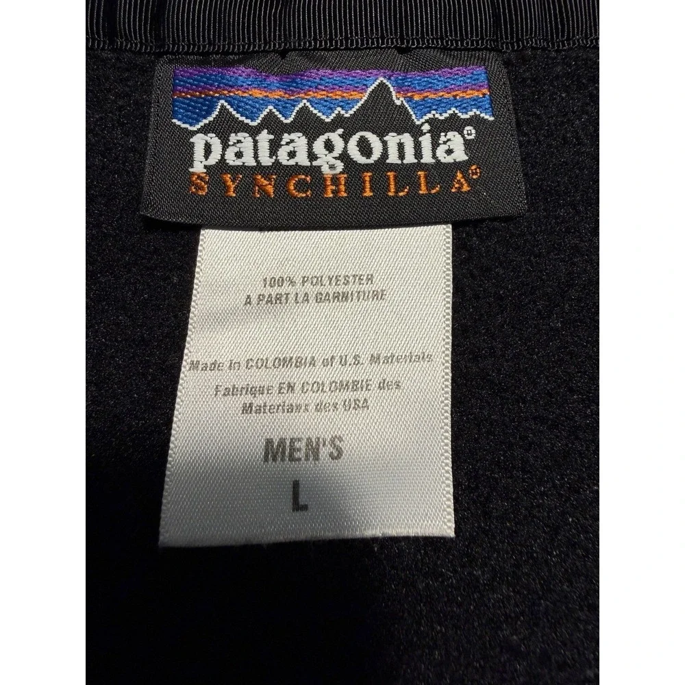 Rare Vintage Patagonia Synchilla Snap-T Pullover Black Mens Large FALL 2000